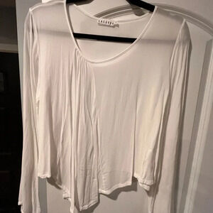 ~Lacausa~ White Sheer Blouse - Small